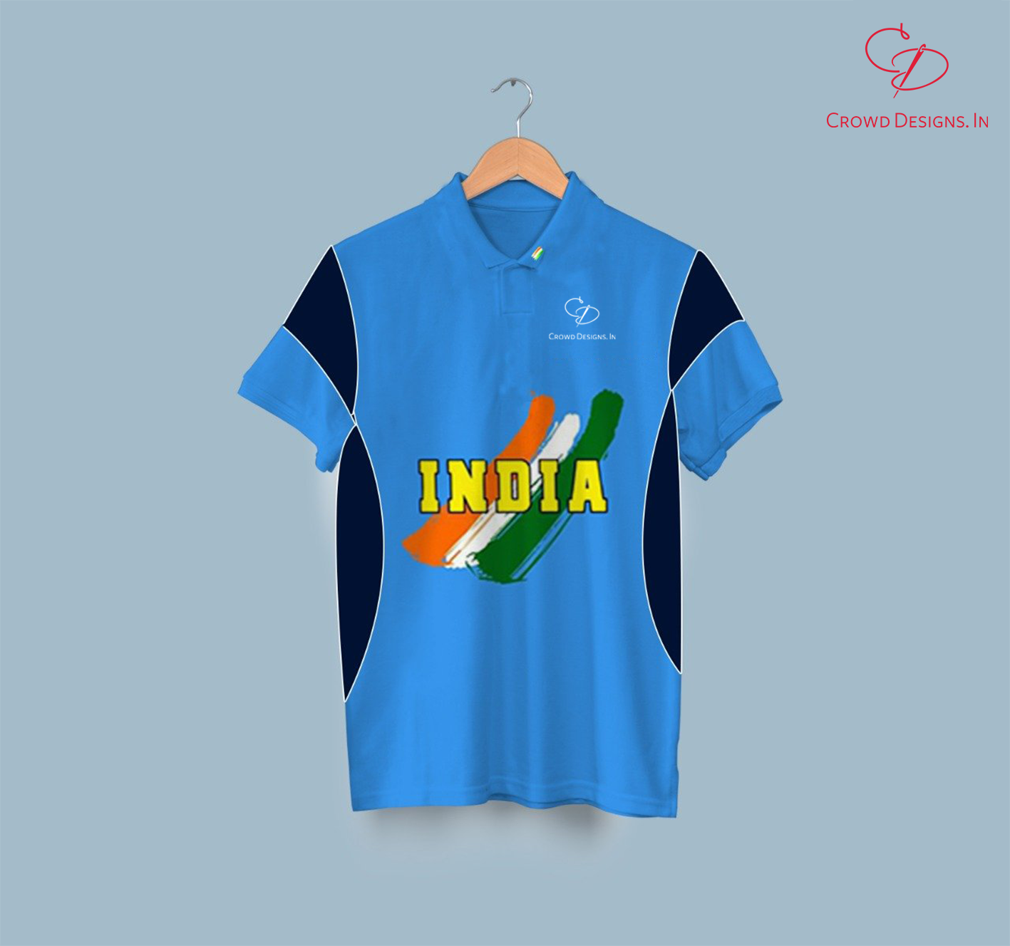 Customised 2019 Cricket World Cup Team India Fan Jersey - Orange, Long Sleeve Women - XL